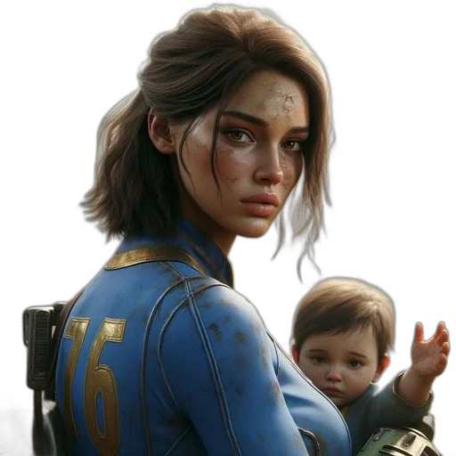 face, concept art, photorealistic, comic book art transparent PNG cut-out