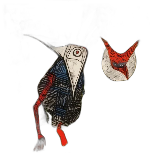 mask, creature, animal, staff transparent PNG cut-out