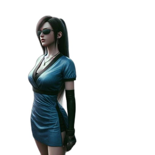 dress, staff, concept art, 3d render transparent PNG cut-out