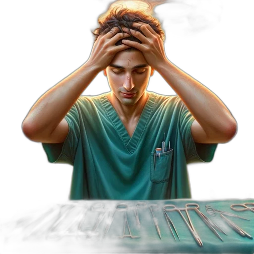 staff, face, hair, photorealistic transparent PNG cut-out