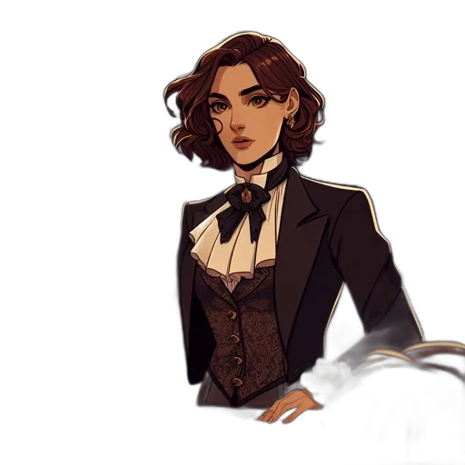 staff, dress, jacket, concept art transparent PNG cut-out