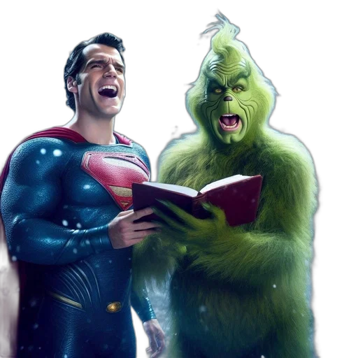 comic book art, concept art, two, characters transparent PNG cut-out