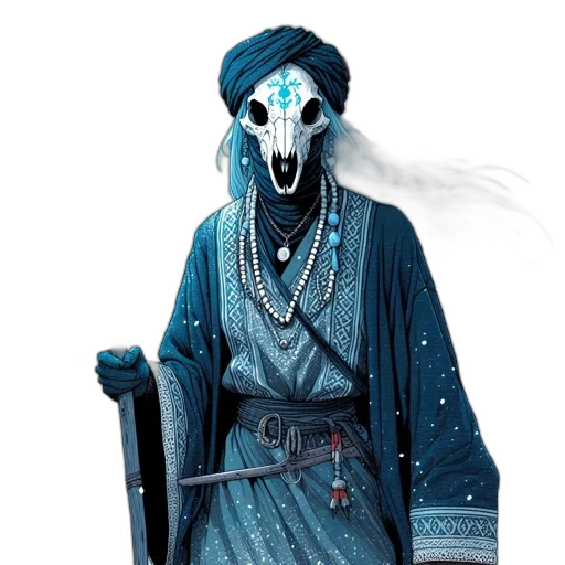 mask, staff, face, creature transparent PNG cut-out