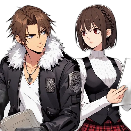 jacket, anime, pixel art, concept art transparent PNG cut-out