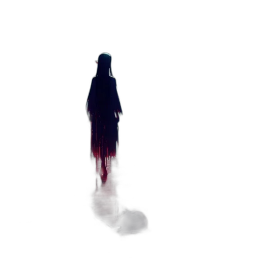dress, creature, jacket, staff transparent PNG cut-out