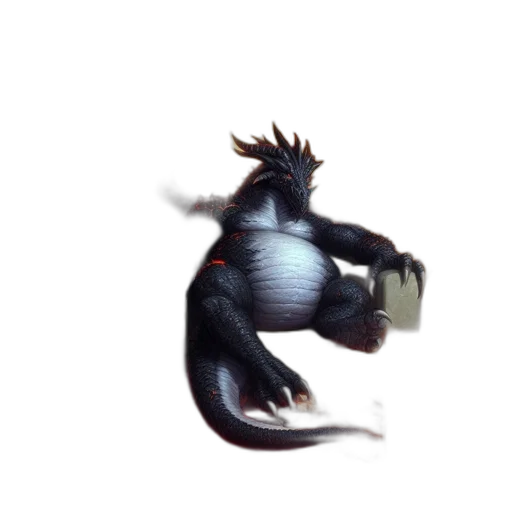 dragon, creature, animal, staff transparent PNG cut-out