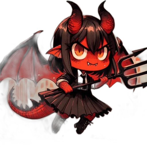 dragon, staff, weapon, creature transparent PNG cut-out