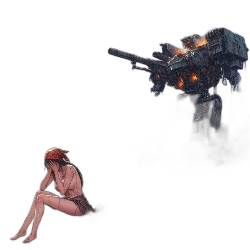 robot, creature, weapon, concept art transparent PNG cut-out
