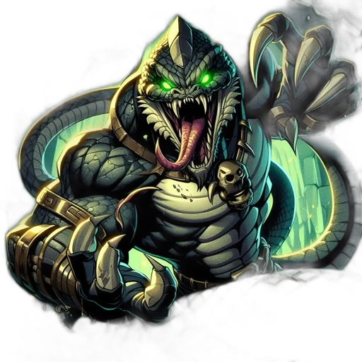 dragon, creature, mask, staff transparent PNG cut-out