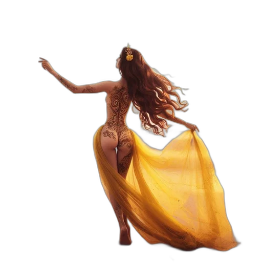 dress, hair, concept art, fantasy art transparent PNG cut-out