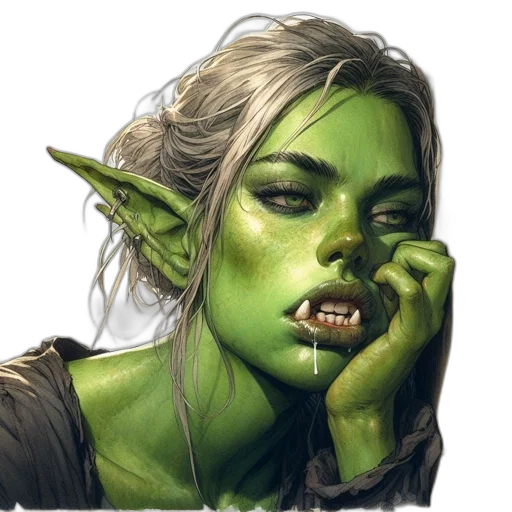 face, creature, fantasy art, concept art transparent PNG cut-out