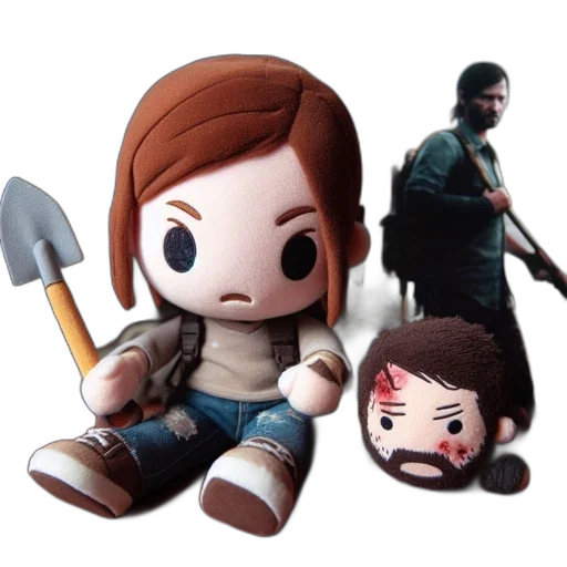 concept art, two, plush, toys transparent PNG cut-out