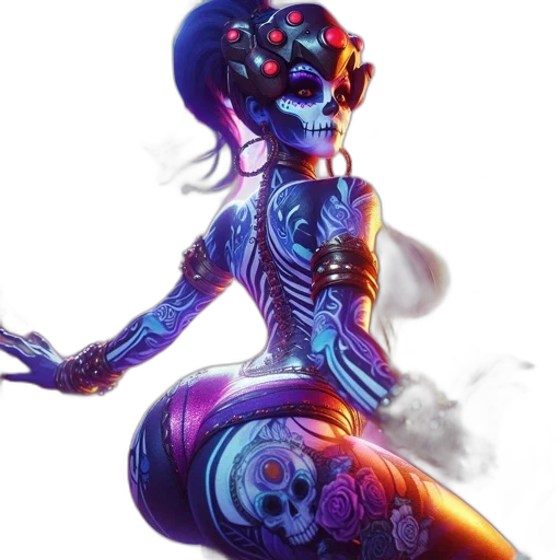 robot, dress, concept art, cyberpunk transparent PNG cut-out