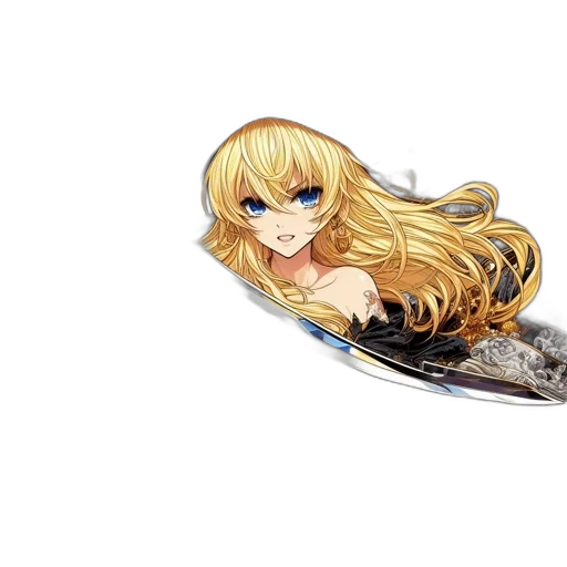 hair, sword, weapon, dragon transparent PNG cut-out