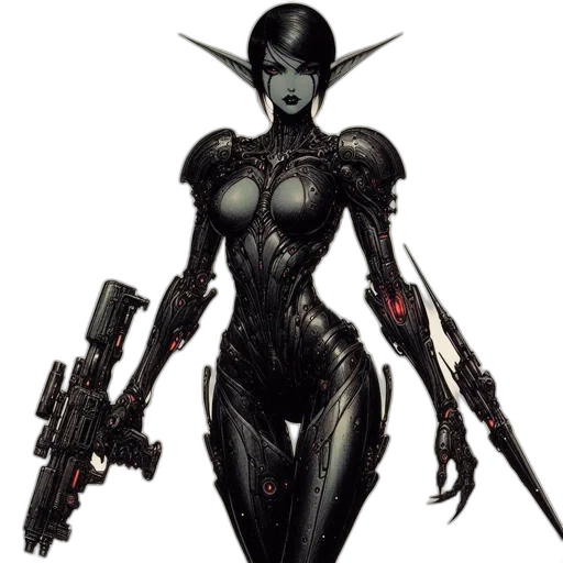 weapon, robot, concept art, comic book art transparent PNG cut-out