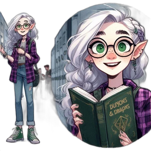 fantasy art, comic book art, concept art, cartoon transparent PNG cut-out