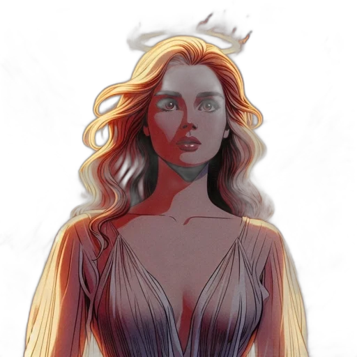 crown, dress, face, concept art transparent PNG cut-out