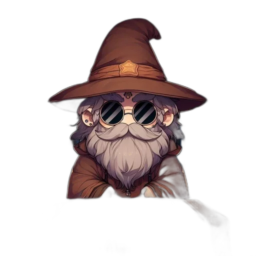 hat, staff, mask, creature transparent PNG cut-out