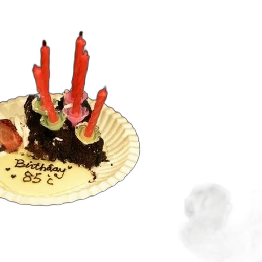 food, photorealistic, watercolor, birthday transparent PNG cut-out