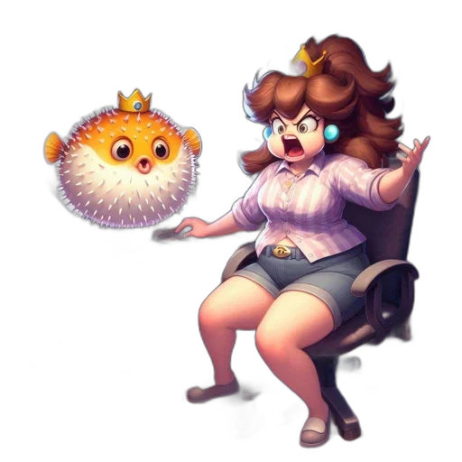 crown, creature, staff, animal transparent PNG cut-out