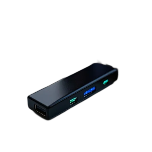 3d render, hdtv, adapter, cable transparent PNG cut-out