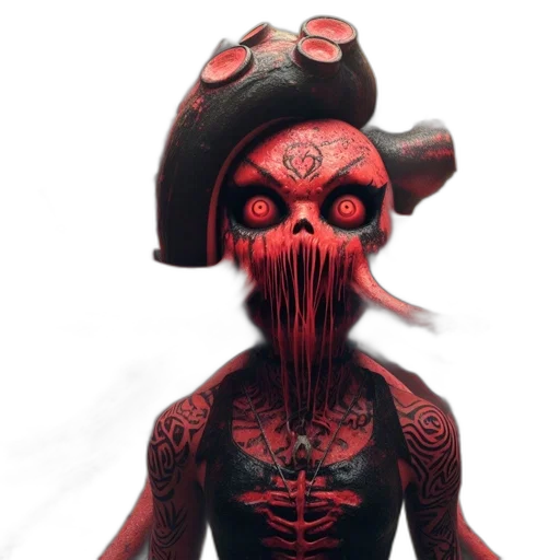 mask, creature, concept art, 3d render transparent PNG cut-out