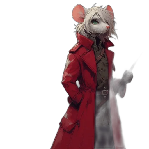 jacket, mask, animal, staff transparent PNG cut-out