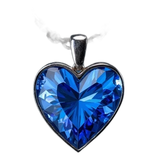 jewelry, blue, necklace, heart transparent PNG cut-out