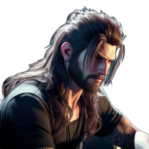 hair, face, concept art, cyberpunk transparent PNG cut-out