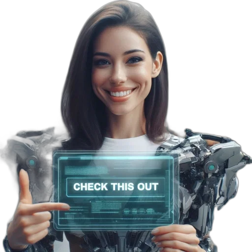 robot, face, weapon, jacket transparent PNG cut-out