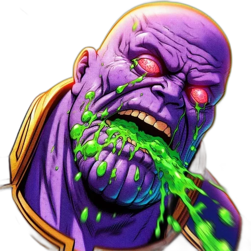 face, creature, mask, comic book art transparent PNG cut-out