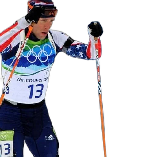 skier, wearing, olympic, uniform transparent PNG cut-out