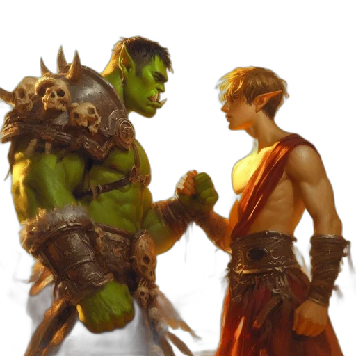 concept art, fantasy art, comic book art, 3d render transparent PNG cut-out