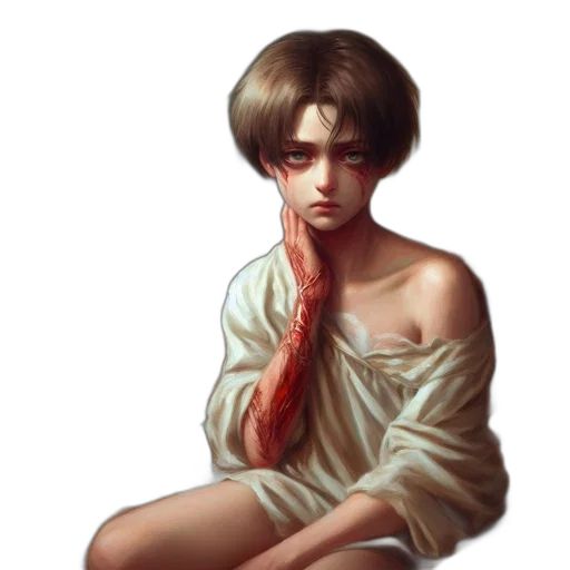 hair, dress, creature, face transparent PNG cut-out