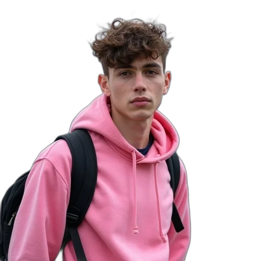 jacket, face, creature, hair transparent PNG cut-out
