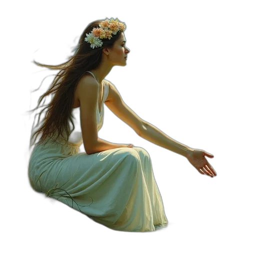 dress, crown, jewelry, photorealistic transparent PNG cut-out