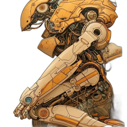 robot, weapon, mask, concept art transparent PNG cut-out