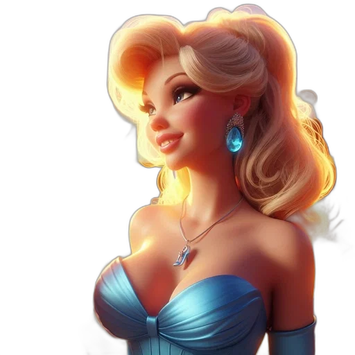 dress, jewelry, crown, fantasy art transparent PNG cut-out