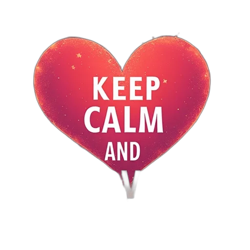 keep, calm, love, software transparent PNG cut-out