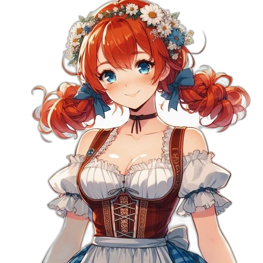 dress, crown, staff, flower transparent PNG cut-out
