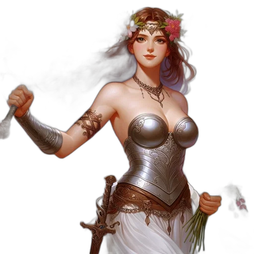 dress, jewelry, fantasy art, concept art transparent PNG cut-out