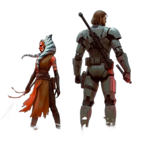 robot, staff, weapon, concept art transparent PNG cut-out