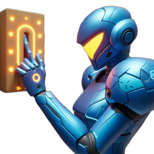 robot, weapon, concept art, 3d render transparent PNG cut-out