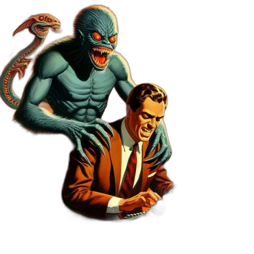 creature, comic book art, concept art, outer space transparent PNG cut-out