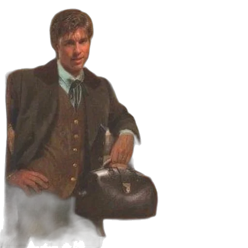 jacket, hat, staff, umbrella transparent PNG cut-out