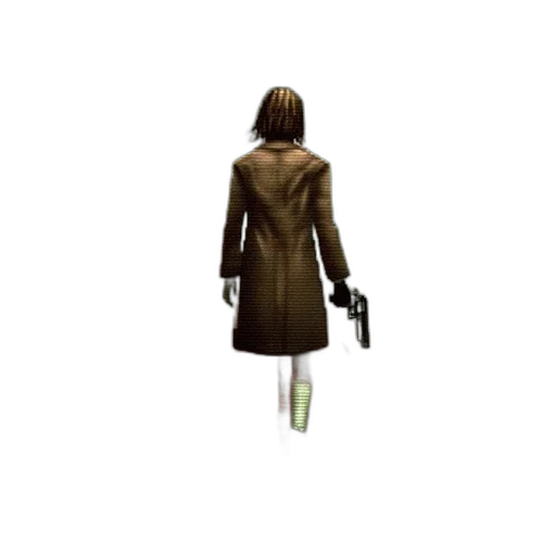 jacket, dress, staff, weapon transparent PNG cut-out