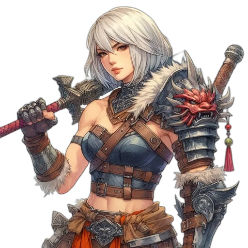 weapon, sword, staff, fantasy art transparent PNG cut-out