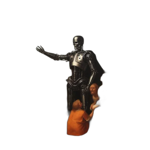 robot, weapon, jacket, mask transparent PNG cut-out