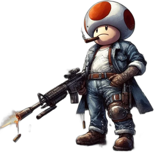 weapon, robot, staff, animal transparent PNG cut-out