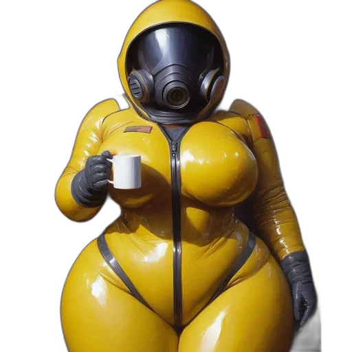 robot, dress, concept art, 3d render transparent PNG cut-out
